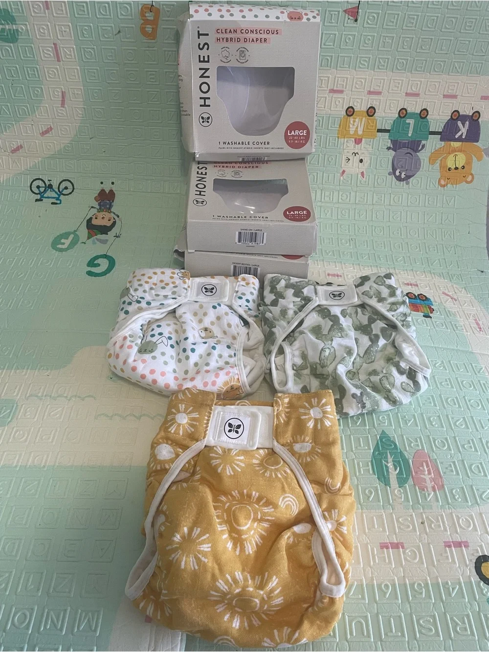 Set Of 3 Honest Hybrid Diaper Washable Covers